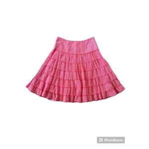 Free People 100% Cotton In Full Swing Midi Skirt Red Size 4